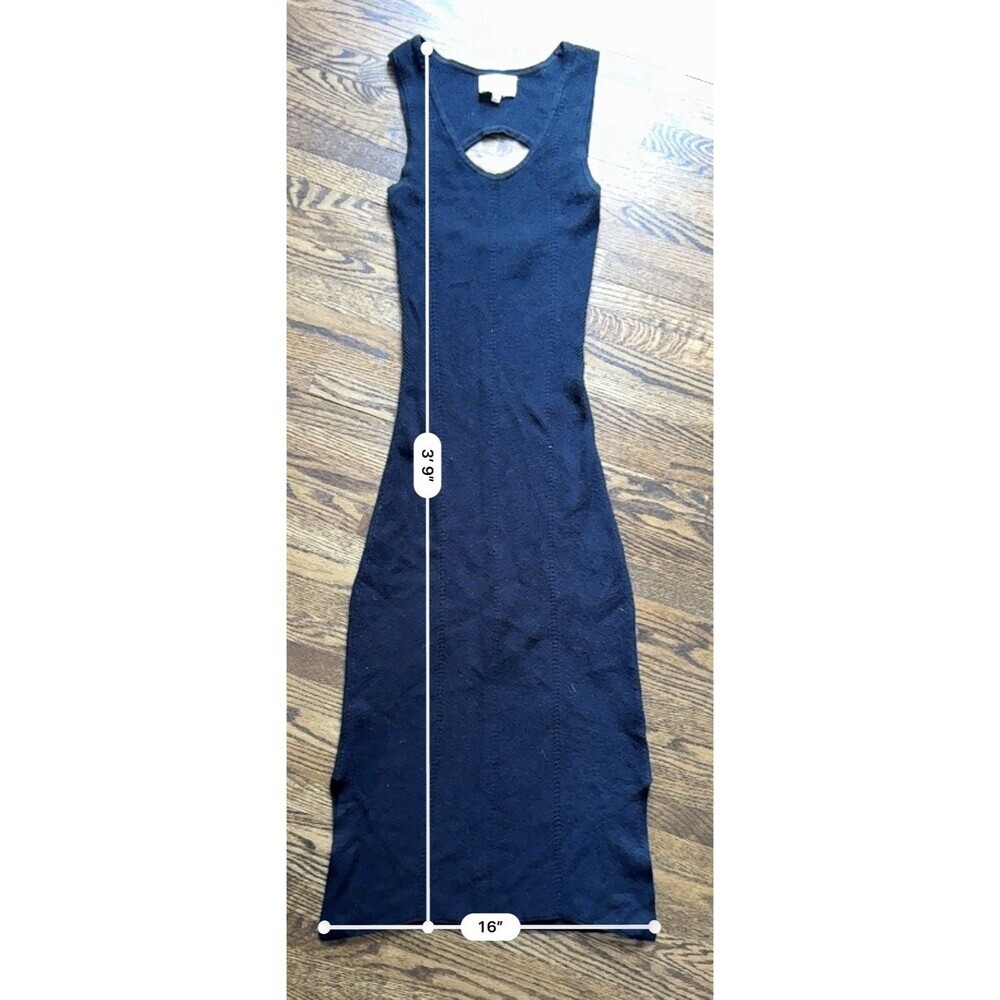 Freshman 1996 Bodycon back cut out Sweater Ribbed Maxi Dress Women’s Size XS - Picture 6 of 6